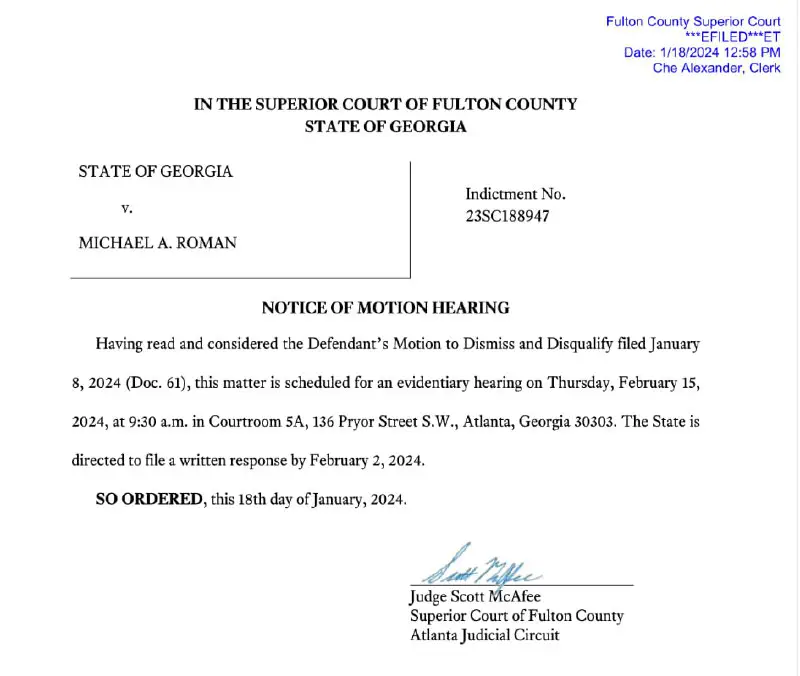 A Fulton County Judge has scheduled …