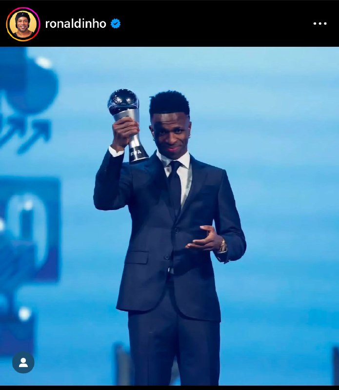 ***?*** Ronaldinho on IG: “Congratulations Vini, …