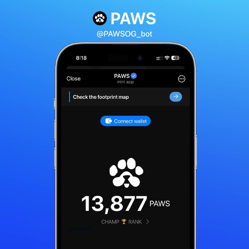 [**PAWS**](https://t.me/PAWSOG_bot/PAWS?startapp=gXW1HMSo) **— Soyez récompensé pour votre …