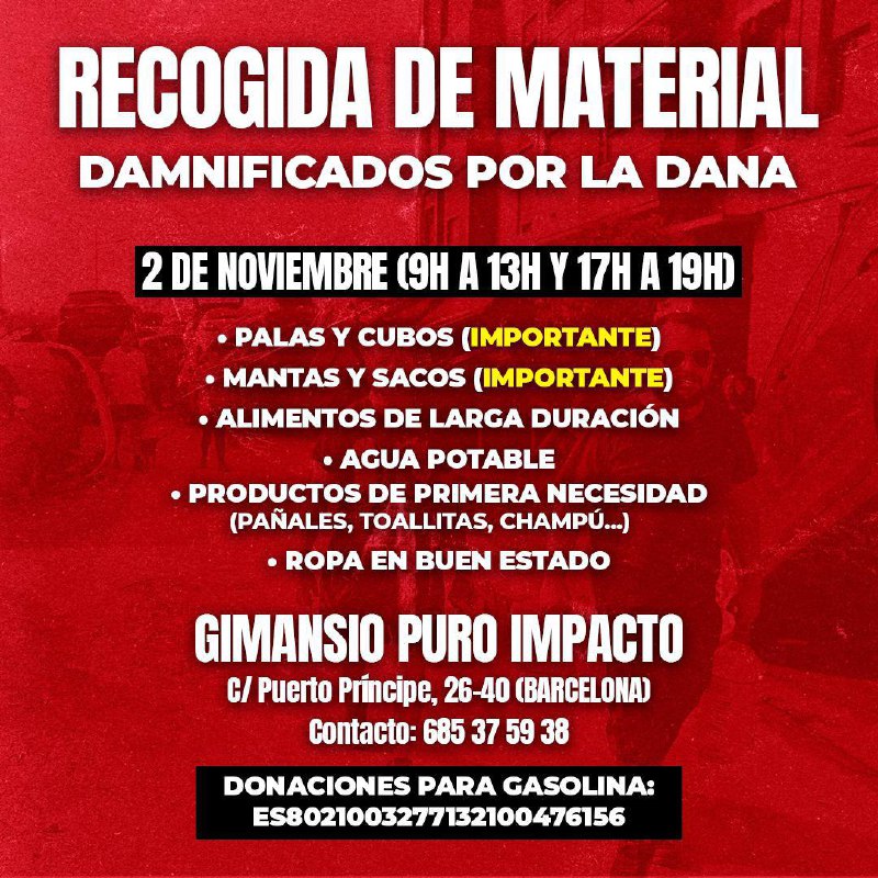 ******🦺*** RECOGIDA DE MATERIAL EN BARCELONA …