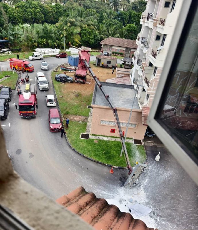 Malaysia. Bucket crane toppled. Word is …