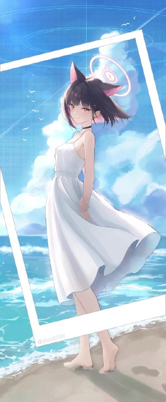 White Sundress Kazusa [Blue Archive] (dixo8098)