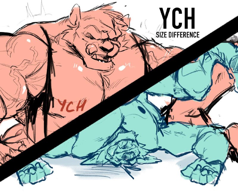 (Closed) YCH Size Difference (Please read …