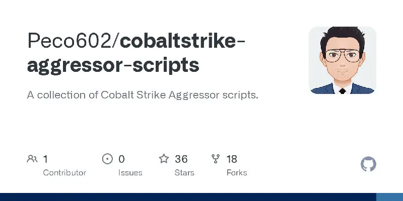 **Peco602/cobaltstrike-aggressor-scripts: A collection of Cobalt Strike Aggressor scripts.**