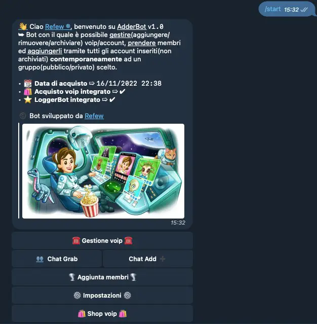 ***🤖*** [NOVITÀ](https://i.imgur.com/ydlbQ7J.png) TELEGRAM [BOT](https://t.me/RefewDev/180) ***🤖***