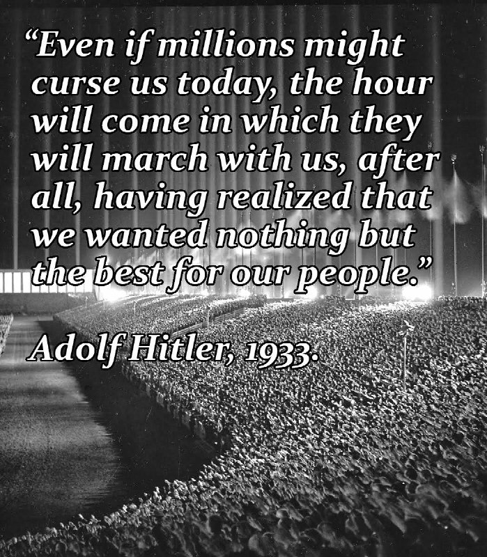 "Even if millions might curse us …