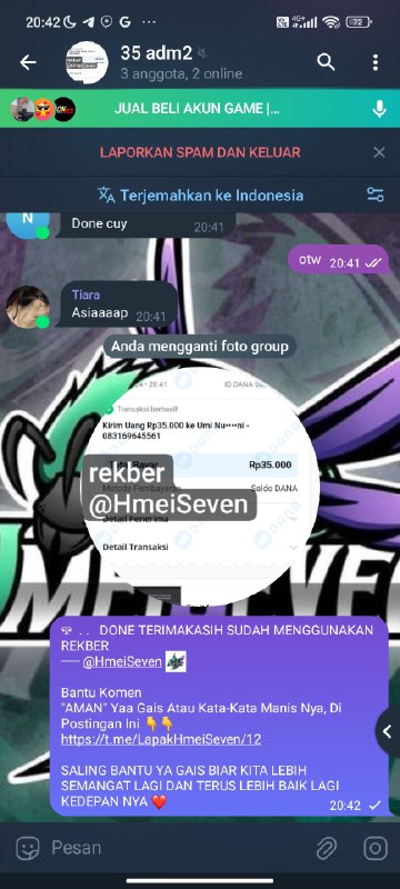 TESTI REKBER @HmeiSeven