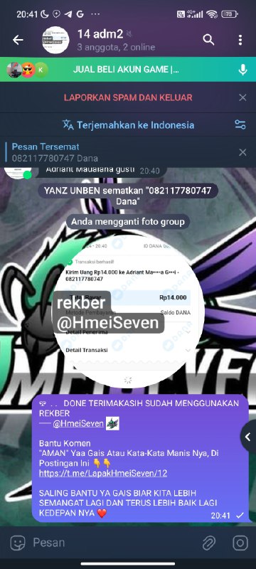 TESTI REKBER @HmeiSeven