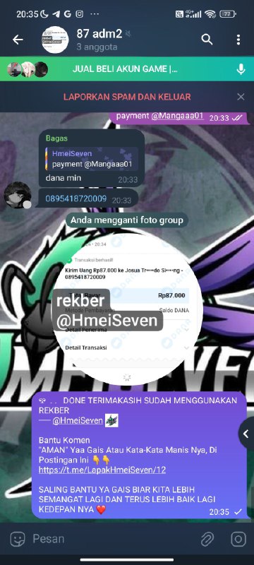 TESTI REKBER @HmeiSeven