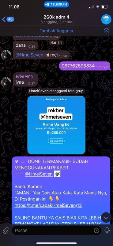 TESTI REKBER @HmeiSeven