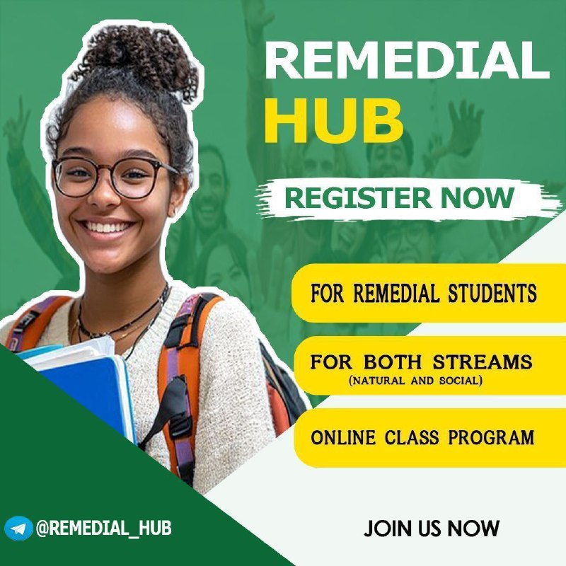 ***⚠️*** **ማሳሰቢያ*****📚*****የRemedial Hub ሁለተኛ ዙር ምዝገባ …