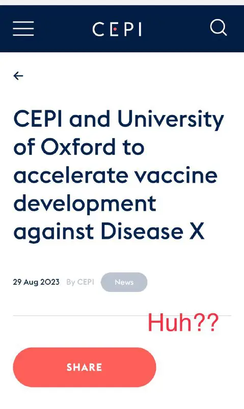 “Disease X” is the new covid …