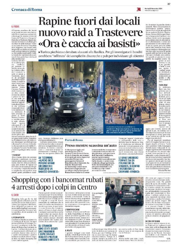 Anche sul Messaggero si parla del …