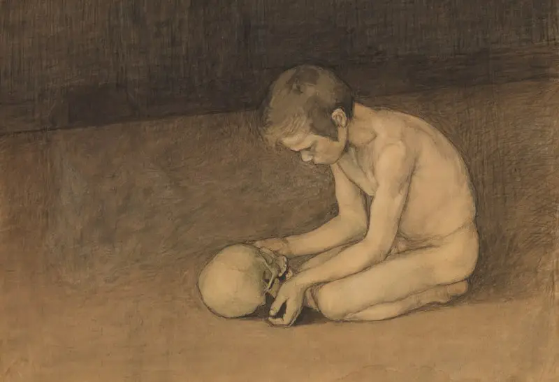 "Poika ja kallo" (Boy with Skull)