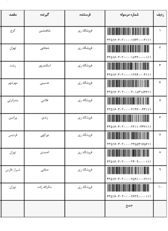 **کد رهگیری ارسال1403/1/20***🤍******🫶🏻***