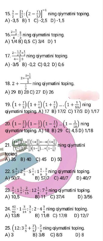 MATEMATIKA TEST ONLINE