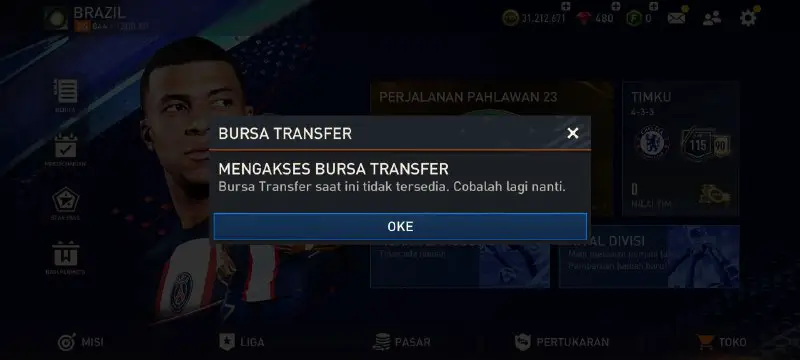 kapan oi FIFA bisa buka market