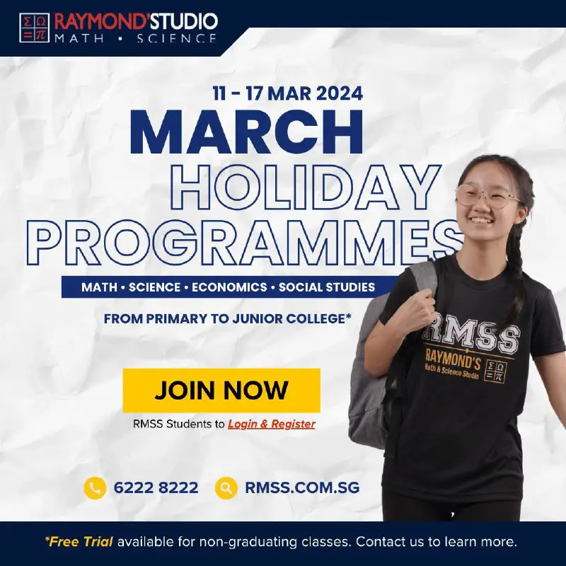 March Holiday Programmes are now open …