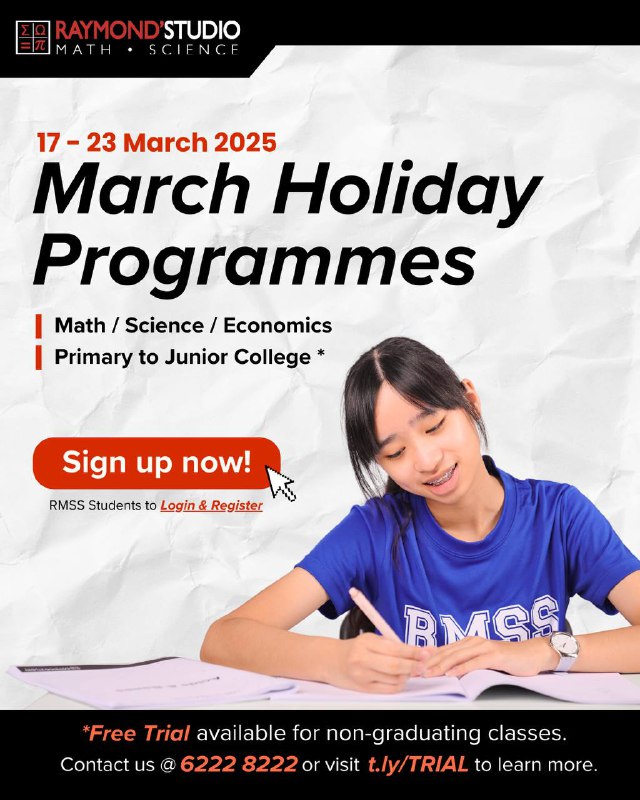 March Holiday Programmes are now open …