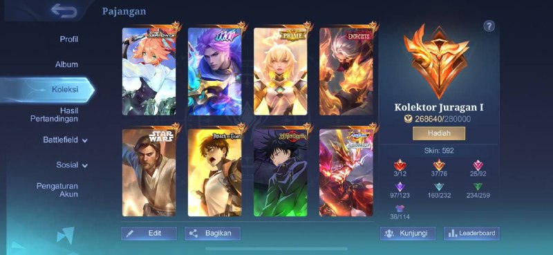 SALE ACCOUNT MOBILE LEGENDS