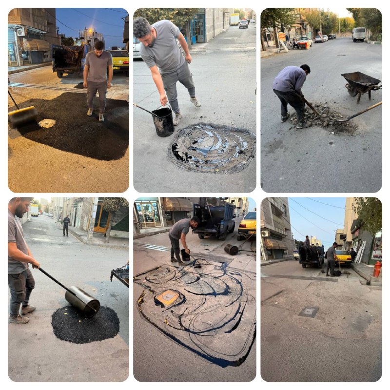**مرمت آسفالت در شیریندر رباط کریم/ …