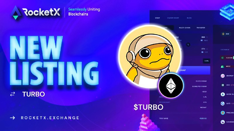 ***?*** $TURBO is listed on RocketX!