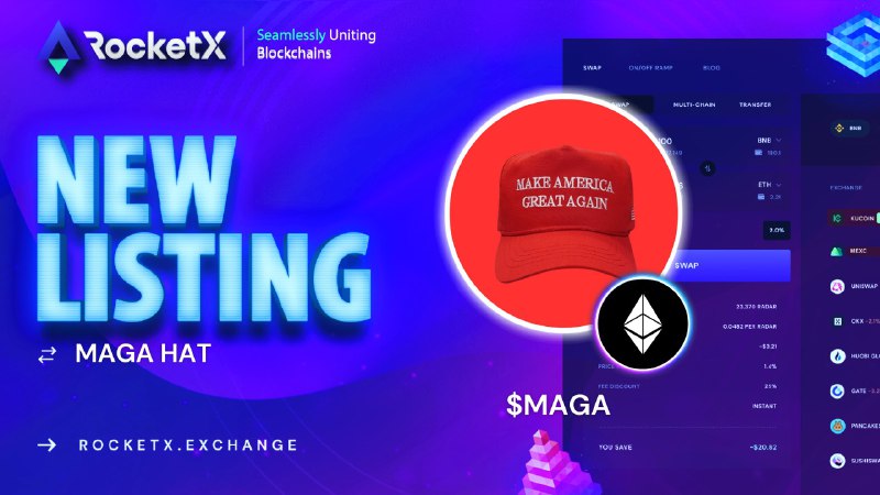 ***?*** $MAGA is listed on RocketX!