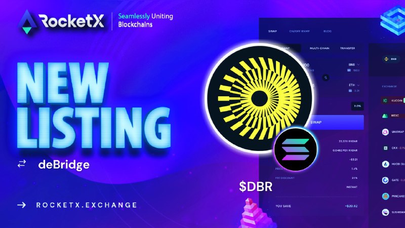 ***📢*** $DBR (deBridge) is now listed …