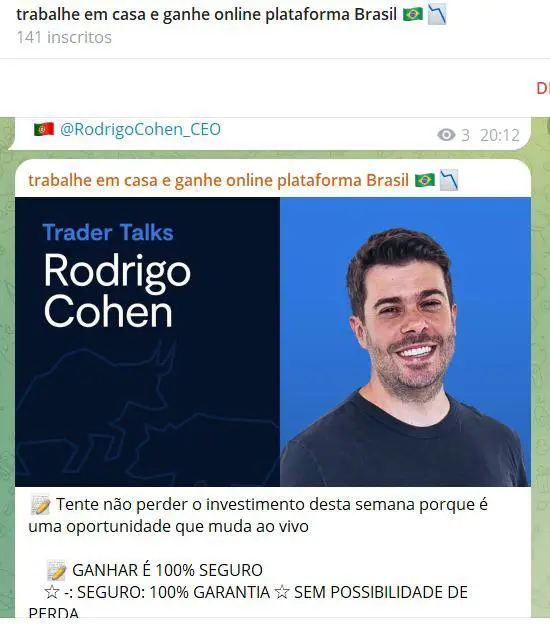 Galera, esse perfil RodrigoCohen\_CEO é fake …