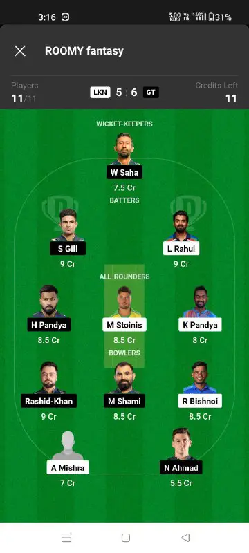 This team is not for dream11 …