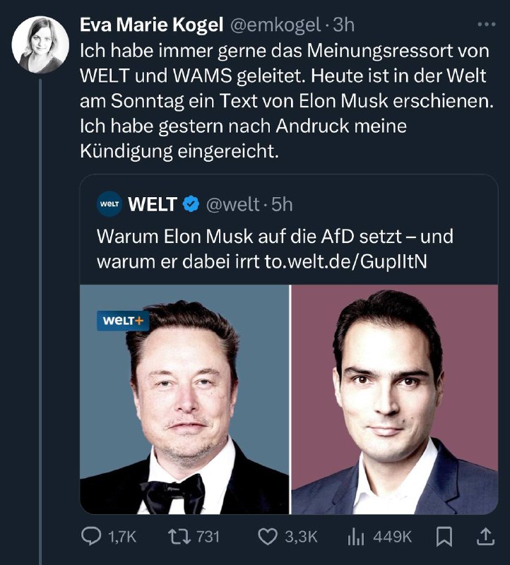 Große, große Aufregung auf X.