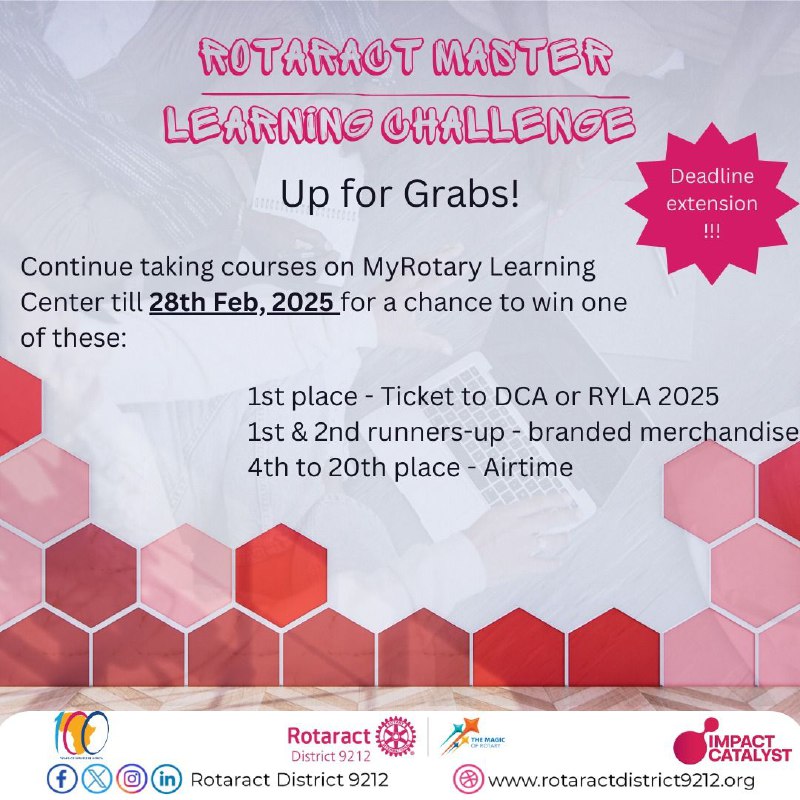 **The Rotaract Learning Challenge: Deadline Extension …