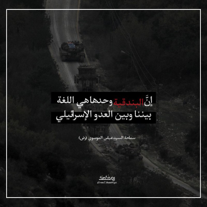 إنَّ البنـ ــدقية وحدها هي اللغة...