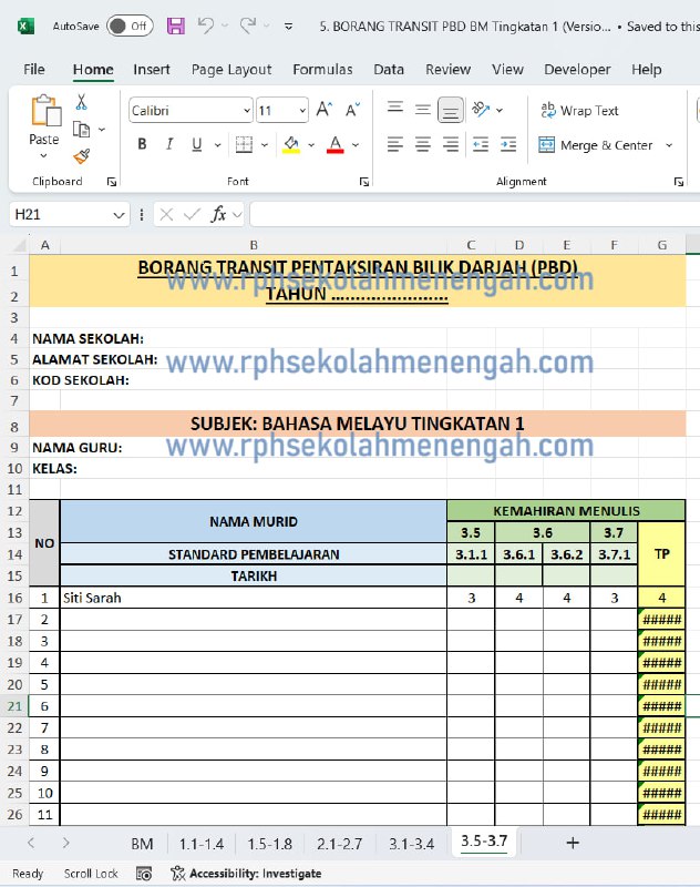 RPH, RPT & DSKP SEKOLAH MENENGAH