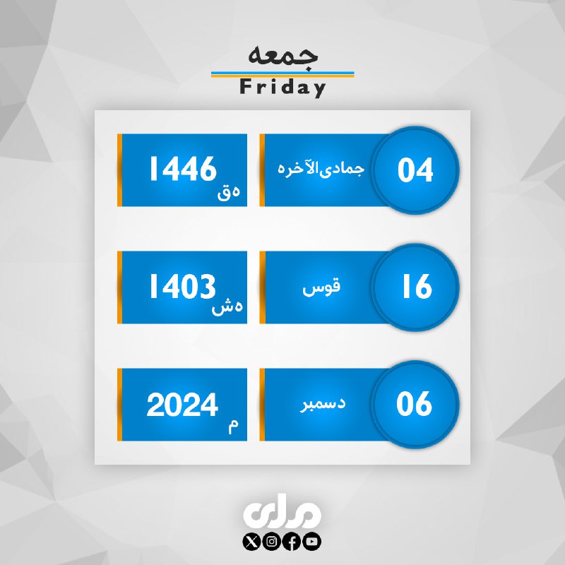 تاریخ امروز جمعه!