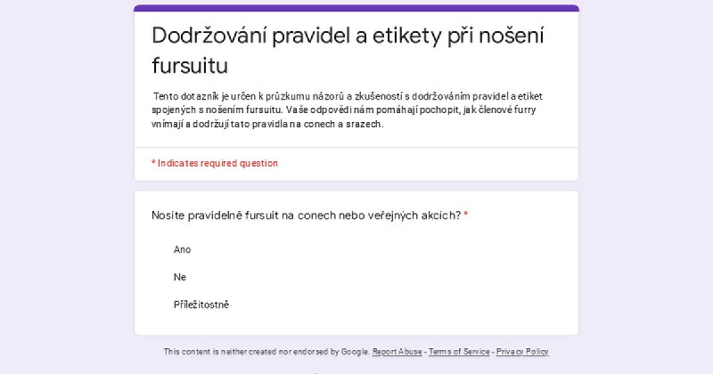 Anonymní průzkum pokračuje!