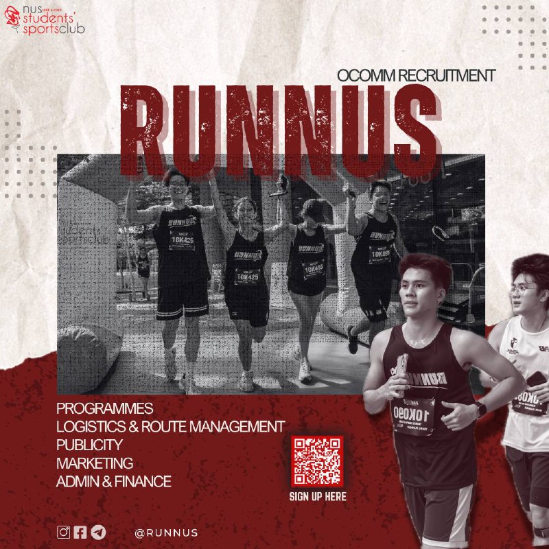 ***🚨******🚨***Recruitment for the RunNUS Organising Committee …