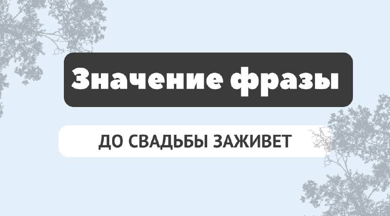 **«До свадьбы заживет»**Никто уже и не …