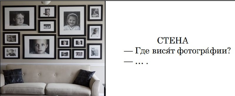 *СТЕНА*— Где висят фотографии?