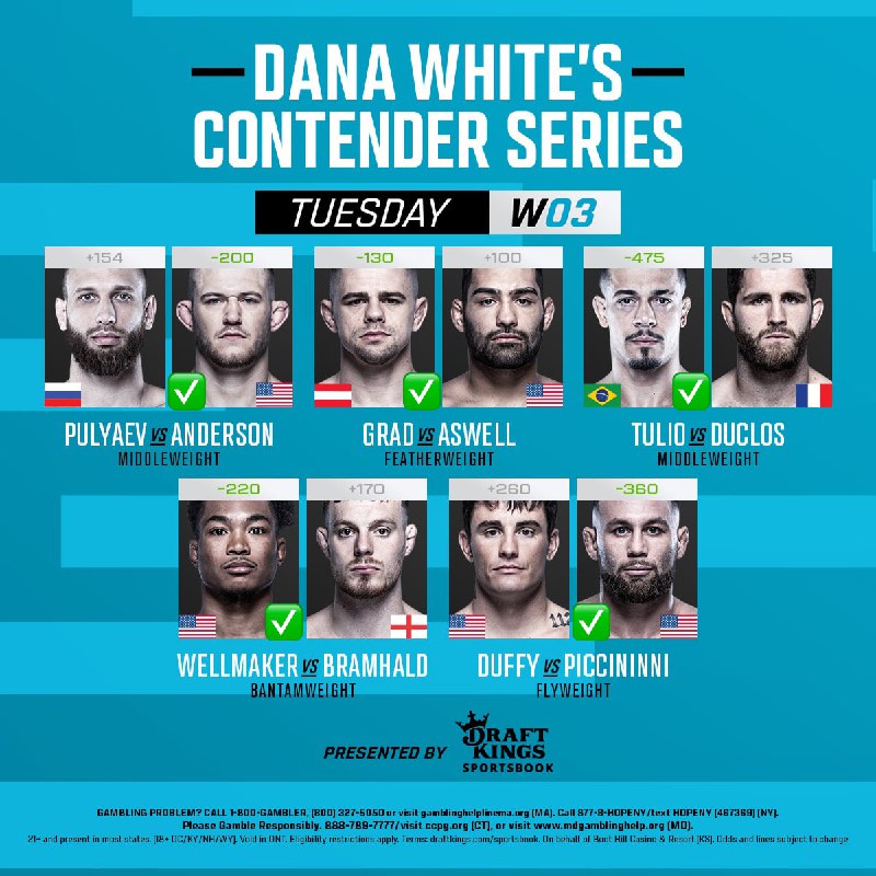 ***🥊*** Предикт на турнир **«Dana White's …