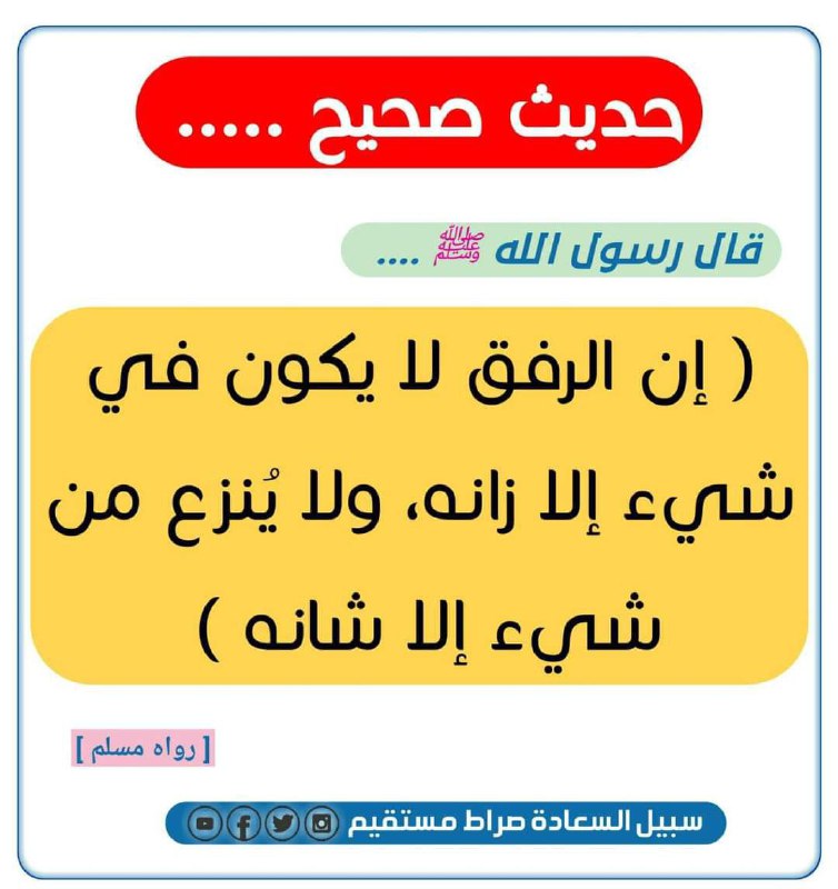 سبيل السعادة صراط مستقيم