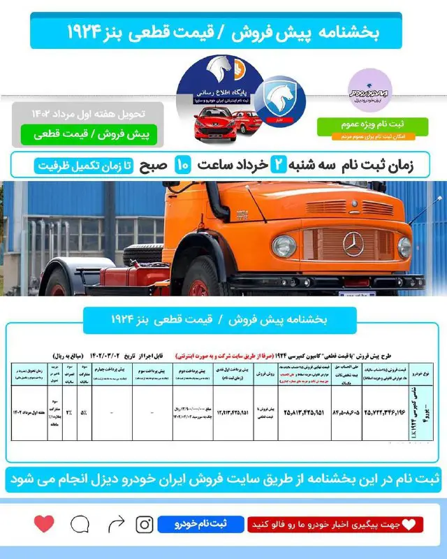 طرح پیش فروش با شرایط ویژه …