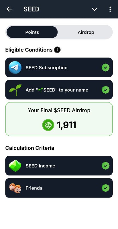 Check your Seed Airdrop