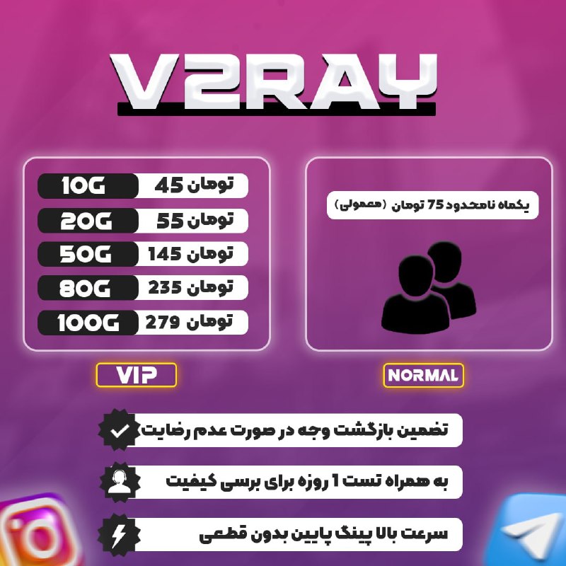 ***⚡️***پایدار ترین سرویس v2ray ( فیلتر …