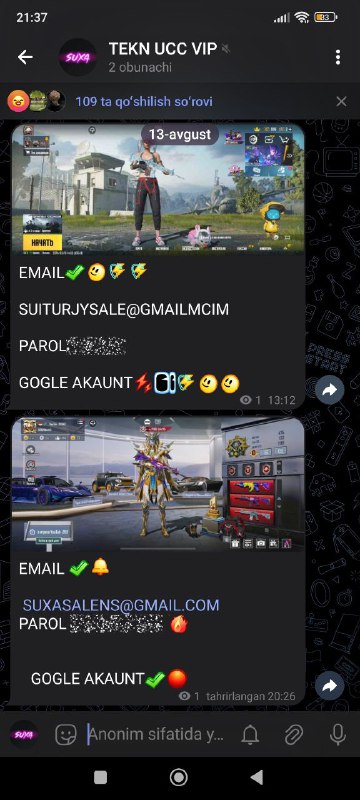 `***?***akauntgz botroqmi