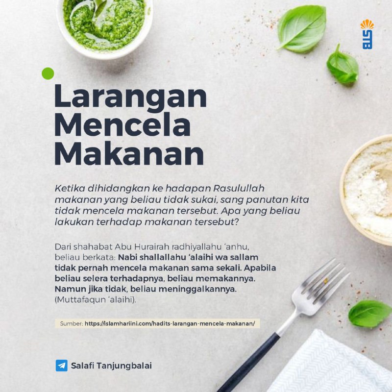 Larangan Mencela Makanan (1)