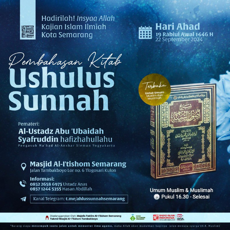 **Hadirilah Kajian Ahlussunah wal Jama'ah Semarang**