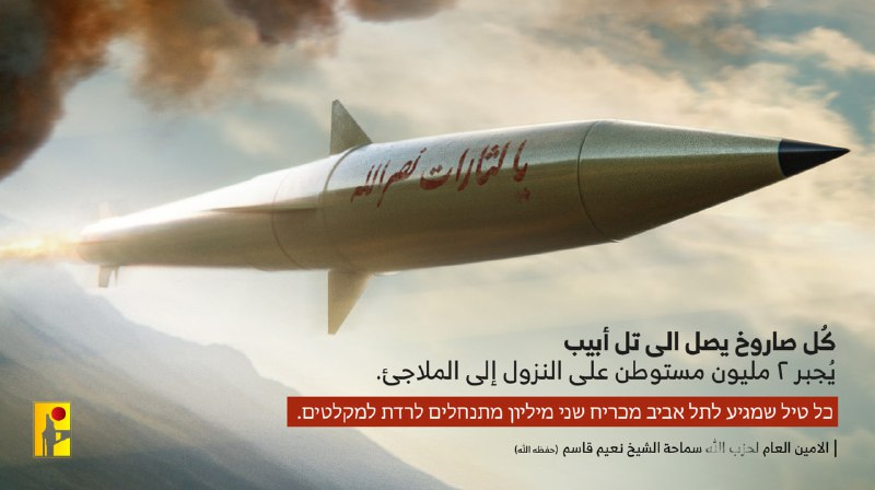 **كل صاروخ يصل إلى تل أبيب …