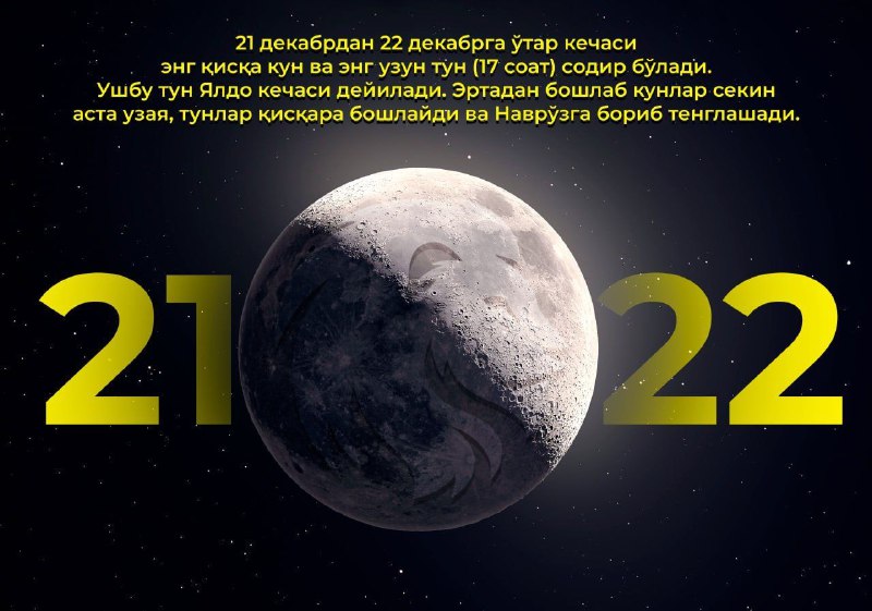 ***🌗*** **21 dekabrdan 22 dekabrga o'tar …