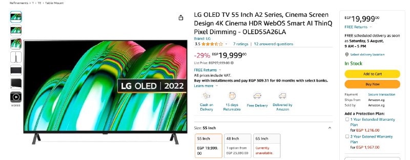 عرض محترم على شاشة LG OLED …
